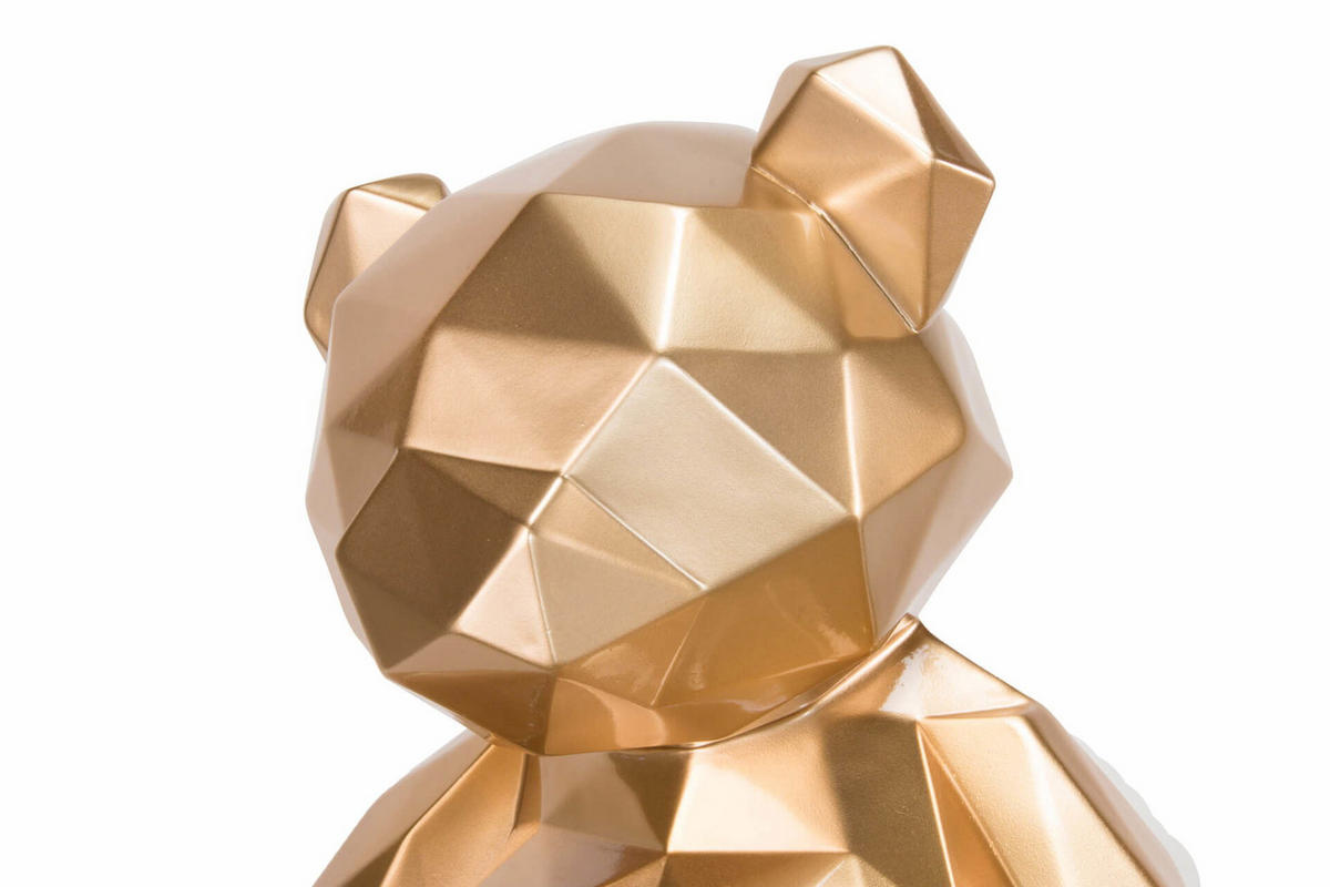 SKULPTUR Gold 30/28 cm - Goldfarben, Stein (2.5/28/23cm) - KUNSTLOFT