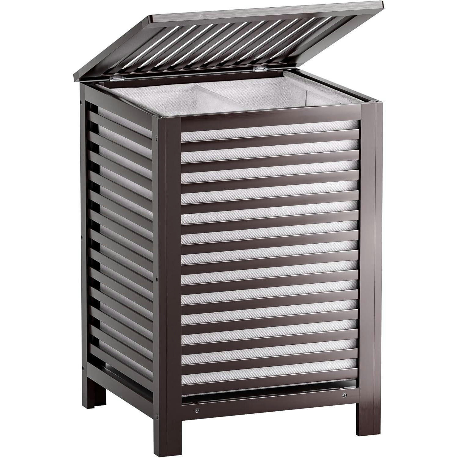 WÄSCHEKORB Bambus Braun 47 x 47 x 65 cm - Braun, Naturmaterialien (65/65/47cm)