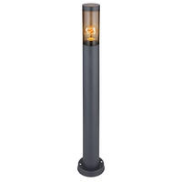 LED STEHLEUCHTE Edelstahl Anthrazit - Anthrazit, Metall (7.6/7.6/80cm) - Globo Lighting