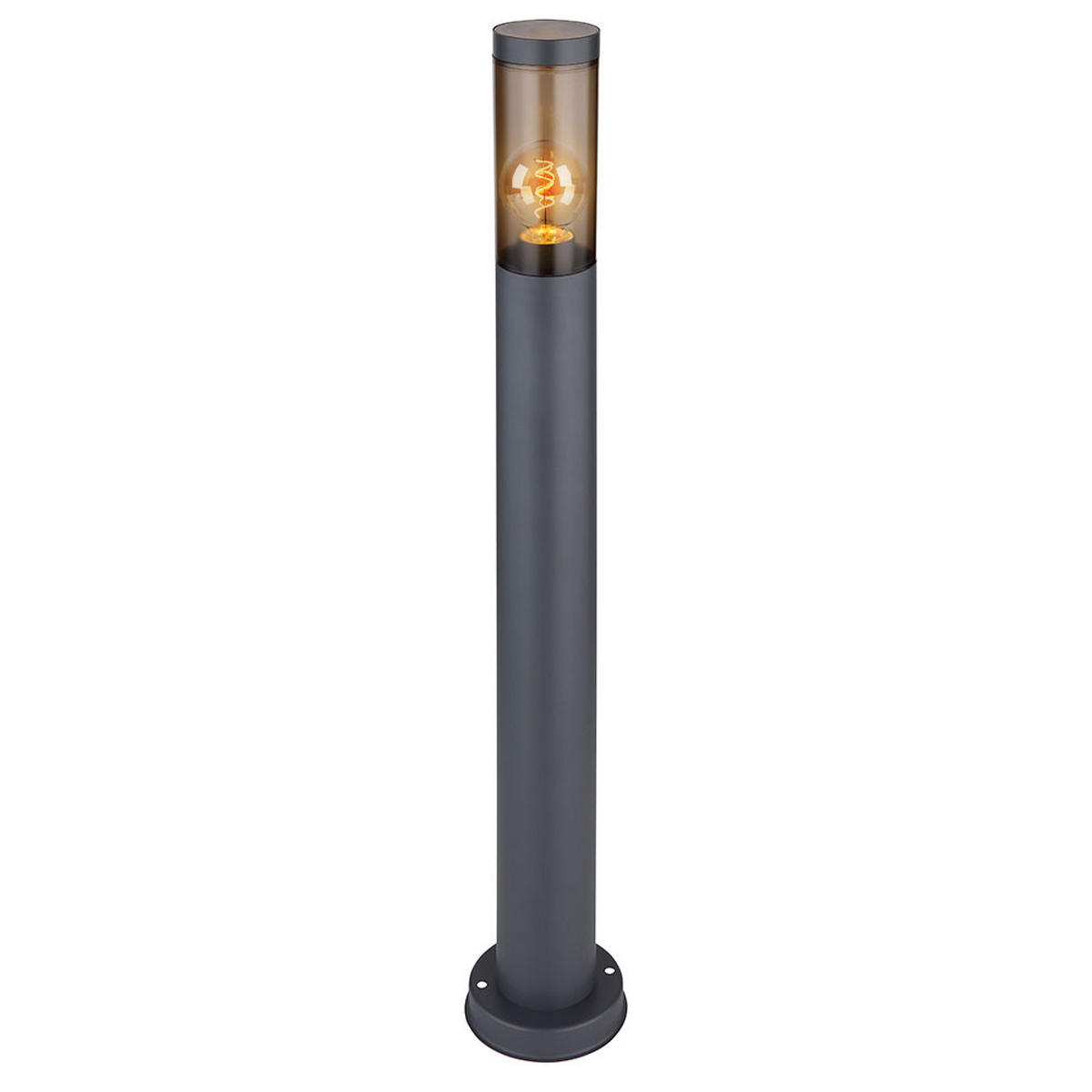 LED STEHLEUCHTE Edelstahl Anthrazit - Anthrazit, Metall (7.6/7.6/80cm) - Globo Lighting