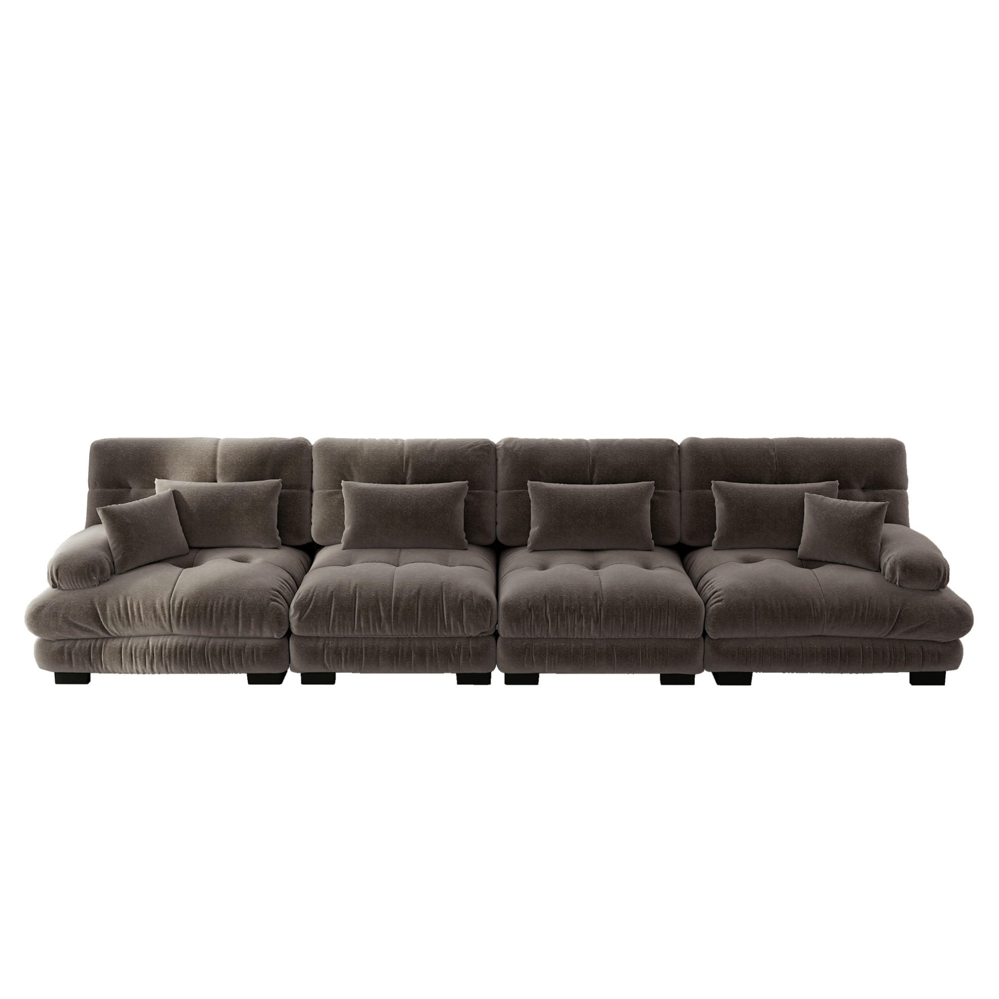 Flora Grace Sofa Braun 77x81x406 cm