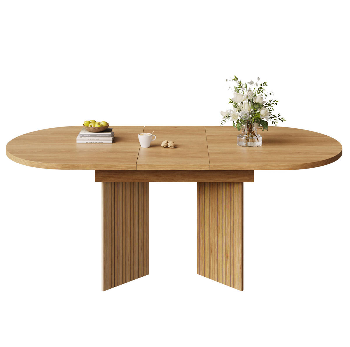 AUSZIEHTISCH 120-160/80/75 cm in Naturholzfarbe – platzsparend & flexibel - Hellbraun, Holzwerkstoff (120/80/75cm) - BEAOK