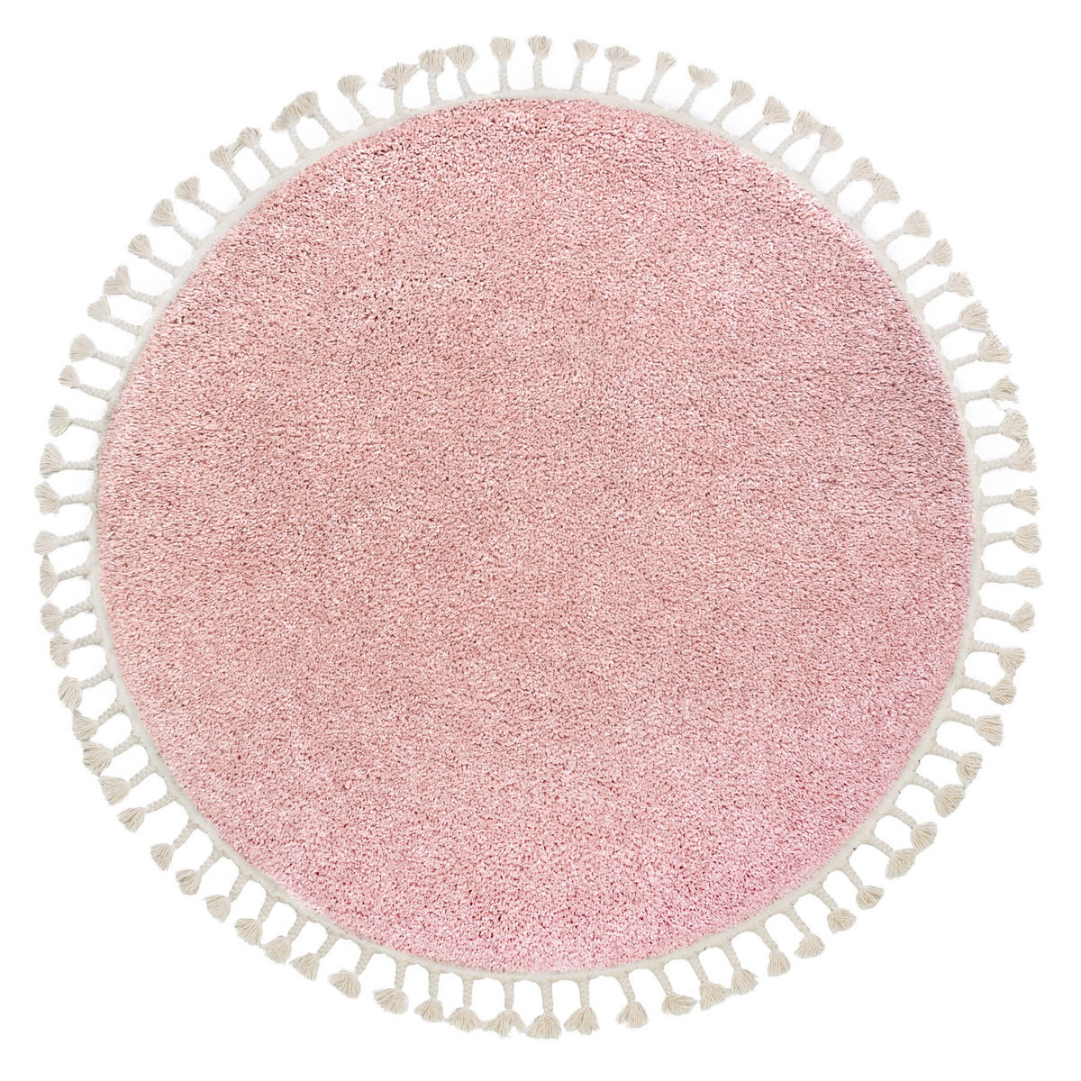 TEPPICH Berber 120 cm - Pink, Textil (120/120cm) - rugsX