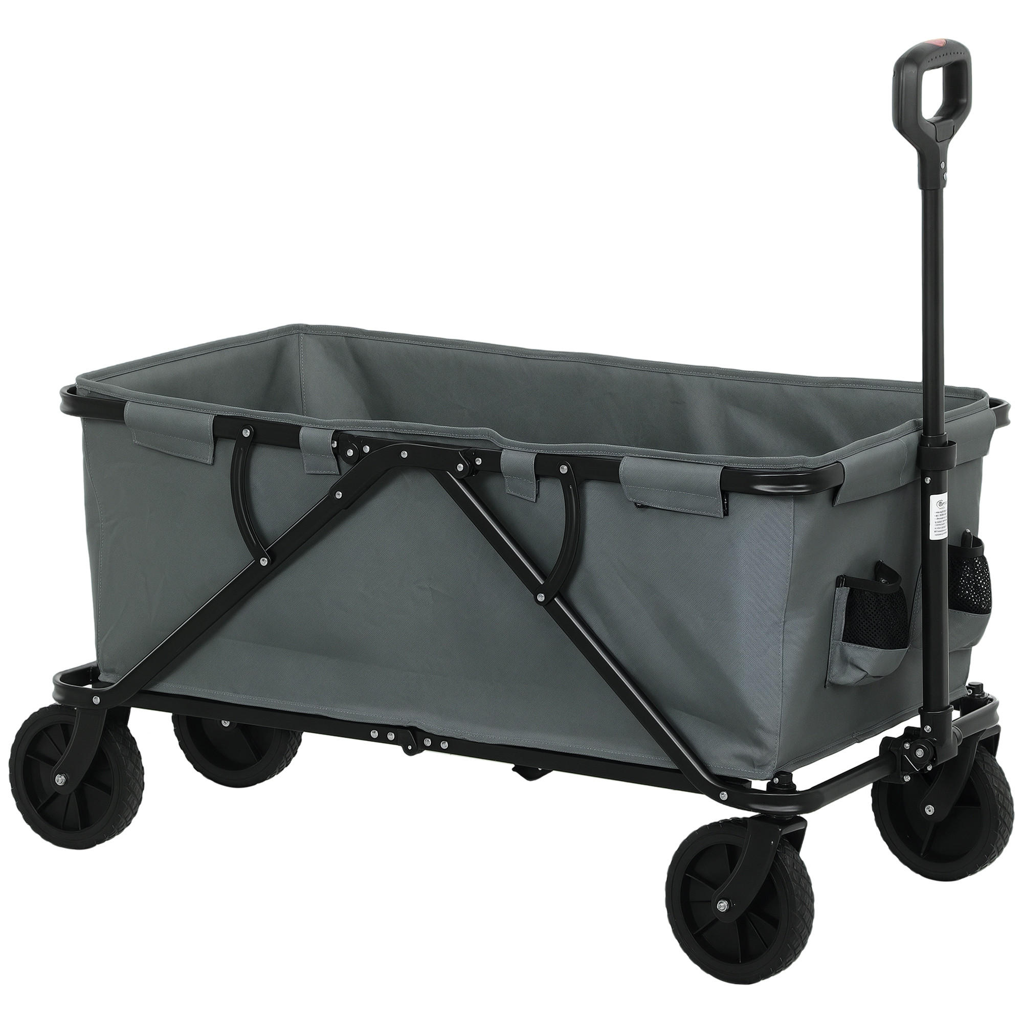 GARTENWAGEN DE-10362 klappbar, 160 L, 120 kg Dunkelgrau - Dunkelgrau, Metall (55/56/100cm) - ComfortXL