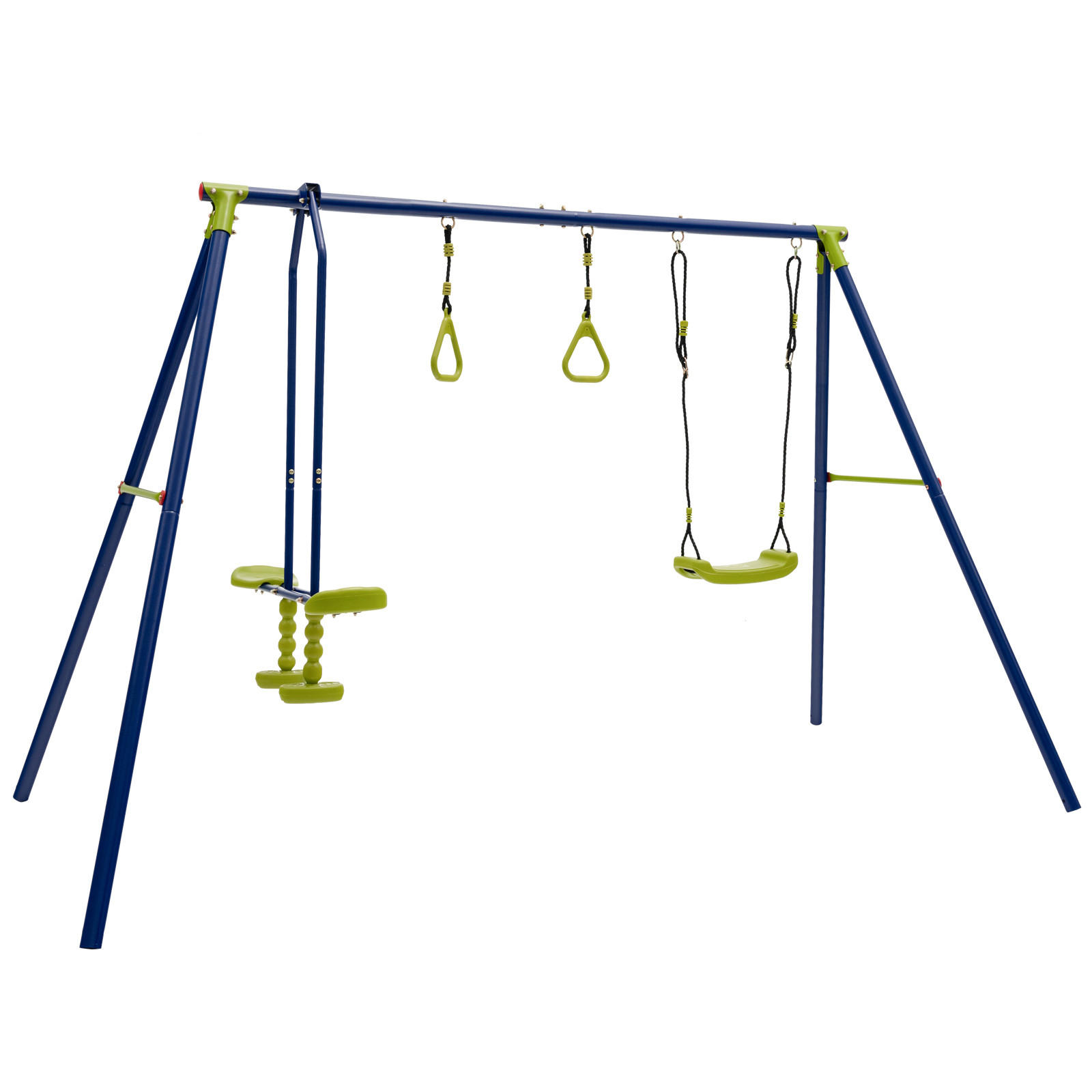 KINDERSCHAUKEL 3-in-1 Blau - Blau, Metall (142/177/278cm) - COSTWAY
