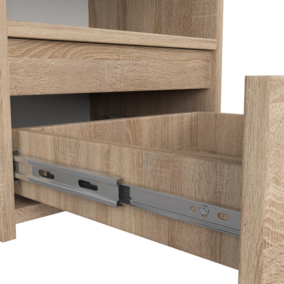 NACHTSCHRANK Sonoma Eiche 40x35x40 cm - Wengefarben/Sonoma Eiche, Holzwerkstoff (40/40/35cm) - Akord