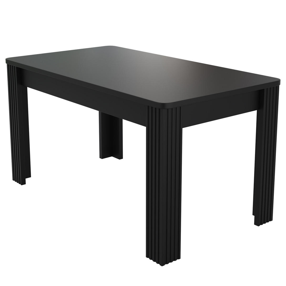 ESSTISCH 75x65x116 cm in Schwarz aus Spanplatte mit pflegeleichter Tischplatte - Schwarz, Holzwerkstoff (65/116/75cm) - Modfu