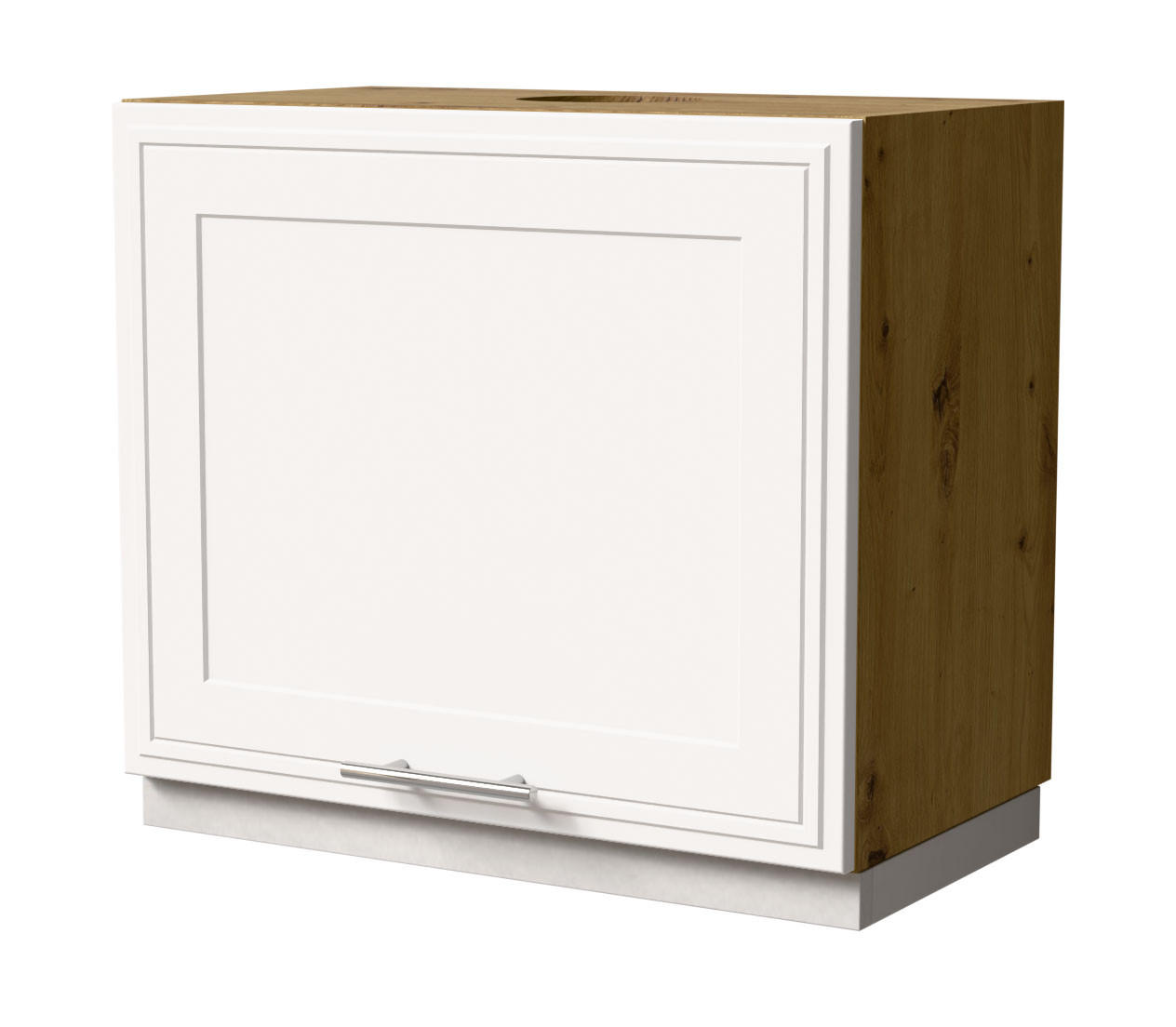 WRASENSCHRANK Salo W8/60 Eiche Artisan / Weiß Matt 60 / 32,5 / 50cm - Eiche Artisan/Weiß, Holz/Holzwerkstoff (60/50/32.5cm) - Feldmann-Wohnen