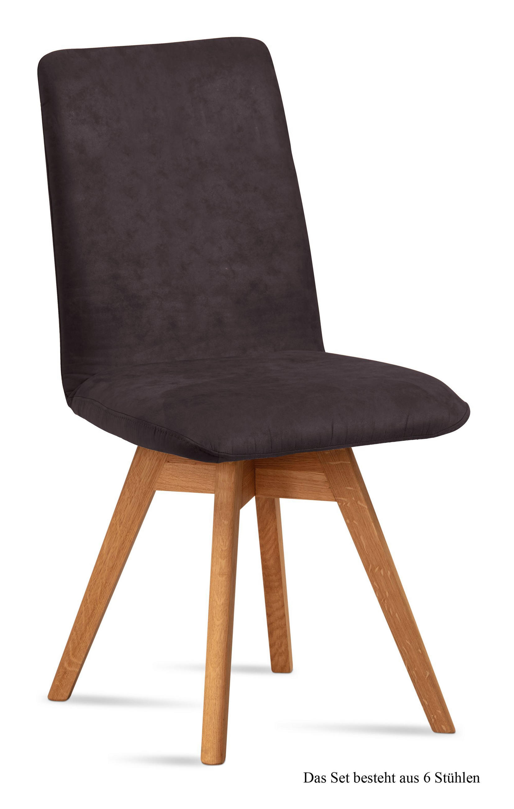 ESSZIMMERSTUHL drehbar (6er-Set) Donni 47x92x60 Eiche geölt/Espresso - Eichefarben/Dunkelbraun, Kunststoff (60/92/47cm) - 58aufmkessel
