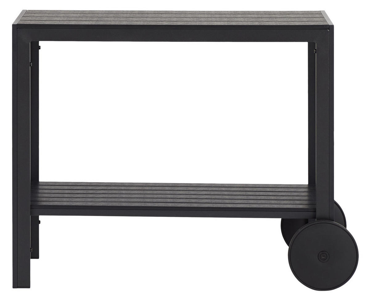 SERVIERWAGEN, Laust, Schwarz, Metall, 90 x 45 x 74 cm - Schwarz, Metall (90/74/45cm) - ebuy24