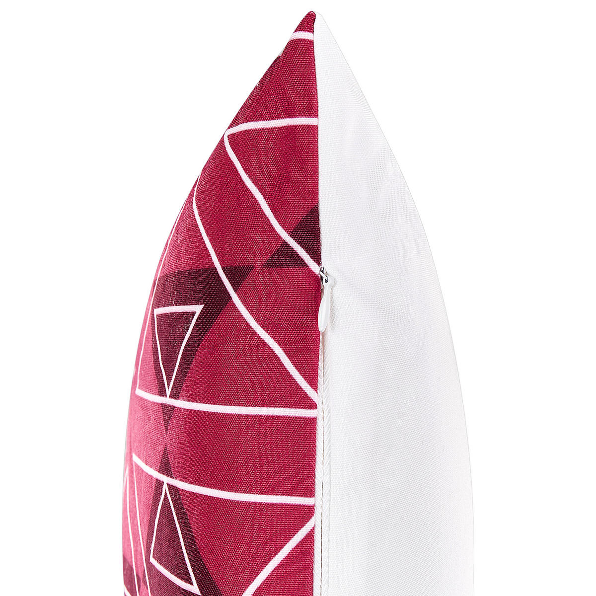 GARTENKISSEN 2er-Set geometrischem Muster rosa 45/45 cm Mezzano - Violett, Textil (45/45cm) - Beliani