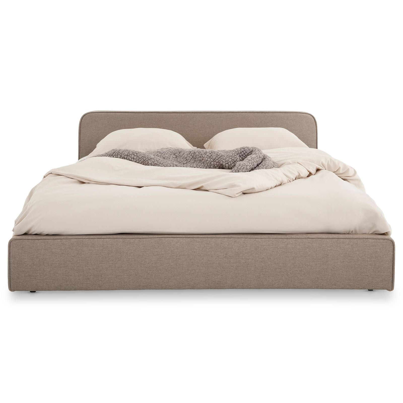 POLSTERBETT MARINI 140X200 CM - Greige, Textil (140/200cm) - IDIMEX