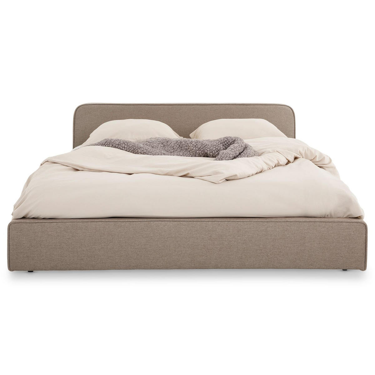 POLSTERBETT MARINI 140X200 CM - Greige, Textil (140/200cm) - IDIMEX