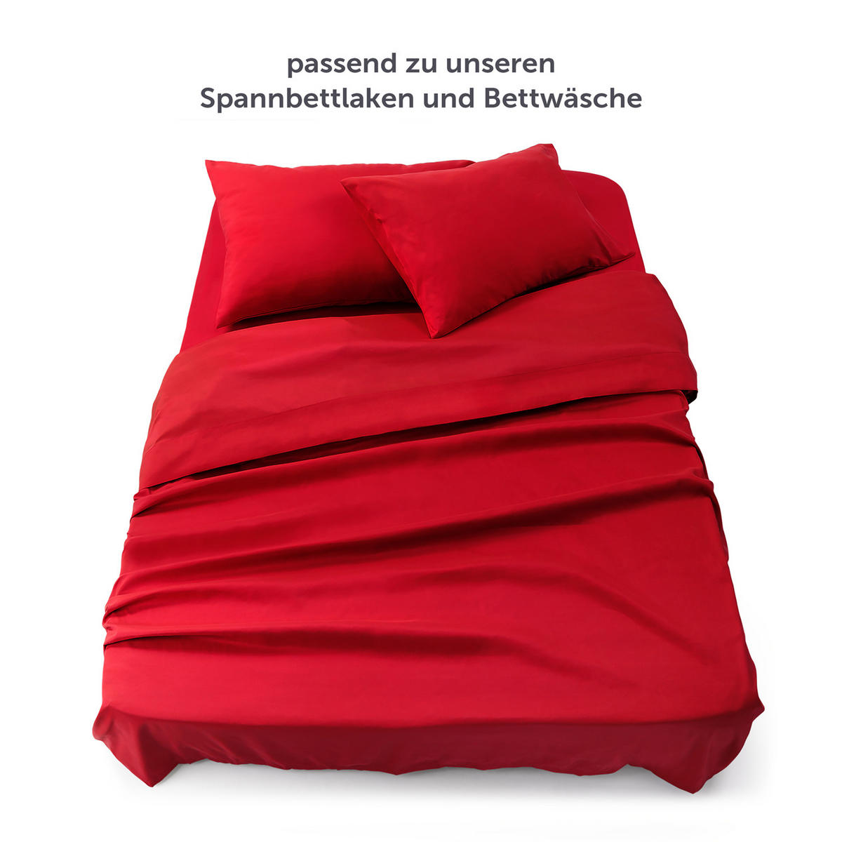 BETTTUCH ohne Gummi 220/275 cm, in Rot - Rot, Textil (275/220cm) - Blumtal