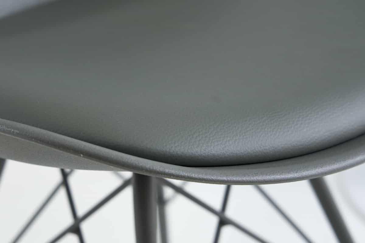 STUHL SCANDINAVIA MEISTERSTÜCK Kunstleder Grau 85 cm - Grau, Kunststoff/Metall (49/85/54cm) - riess-ambiente