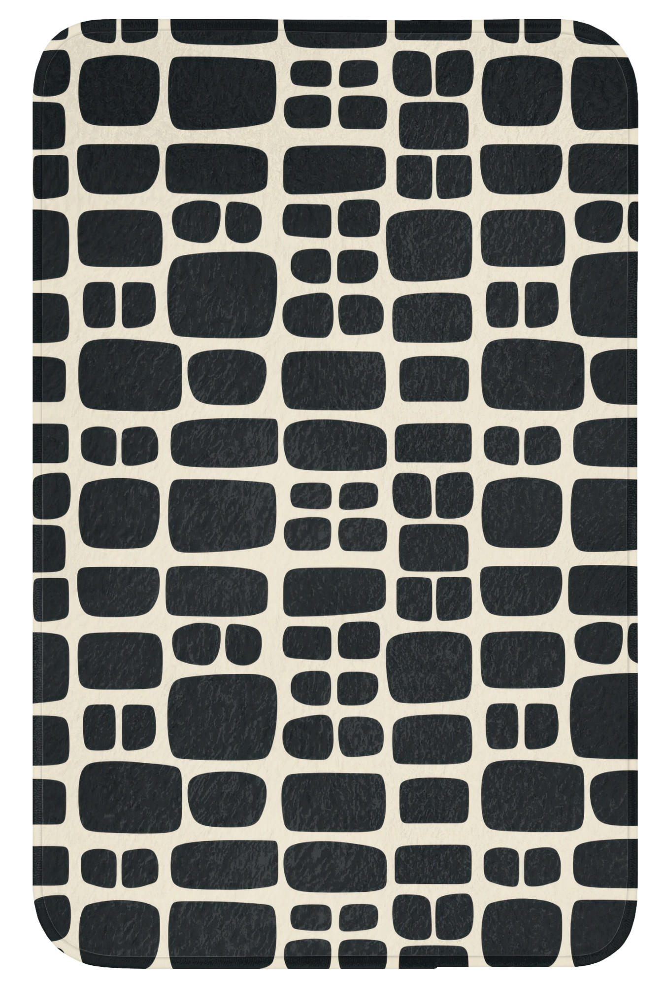 PREDLOŽKA PRED WC Moderné - organické - čierne 50x80 cm - antracitová, textil/plast (50/1cm) - OnlyWow