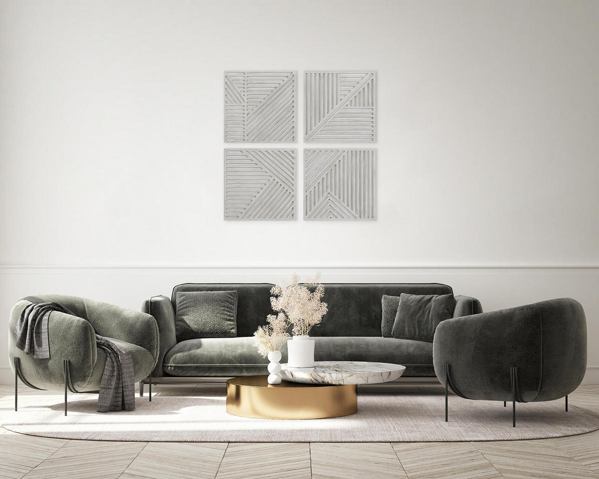 HOLZBILD Grau 100/100 cm - Grau, Holz (8/100cm) - KUNSTLOFT
