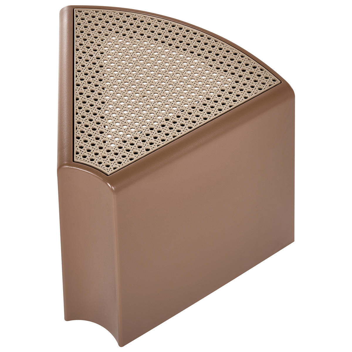 GARTENHOCKER 4er-Set Braun Evros - Braun, Kunststoff (43/45/35cm) - Beliani