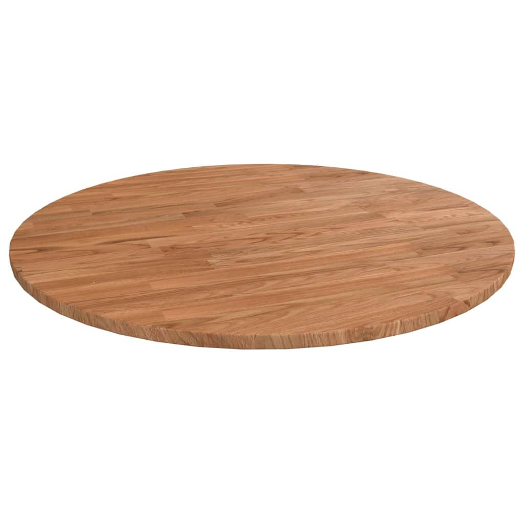 TISCHPLATTE Runde Hellbraun Ø60/1,5 Cm Behandeltes Eichenholz - Hellbraun, Holz (60/60/1.5cm) - vidaXL