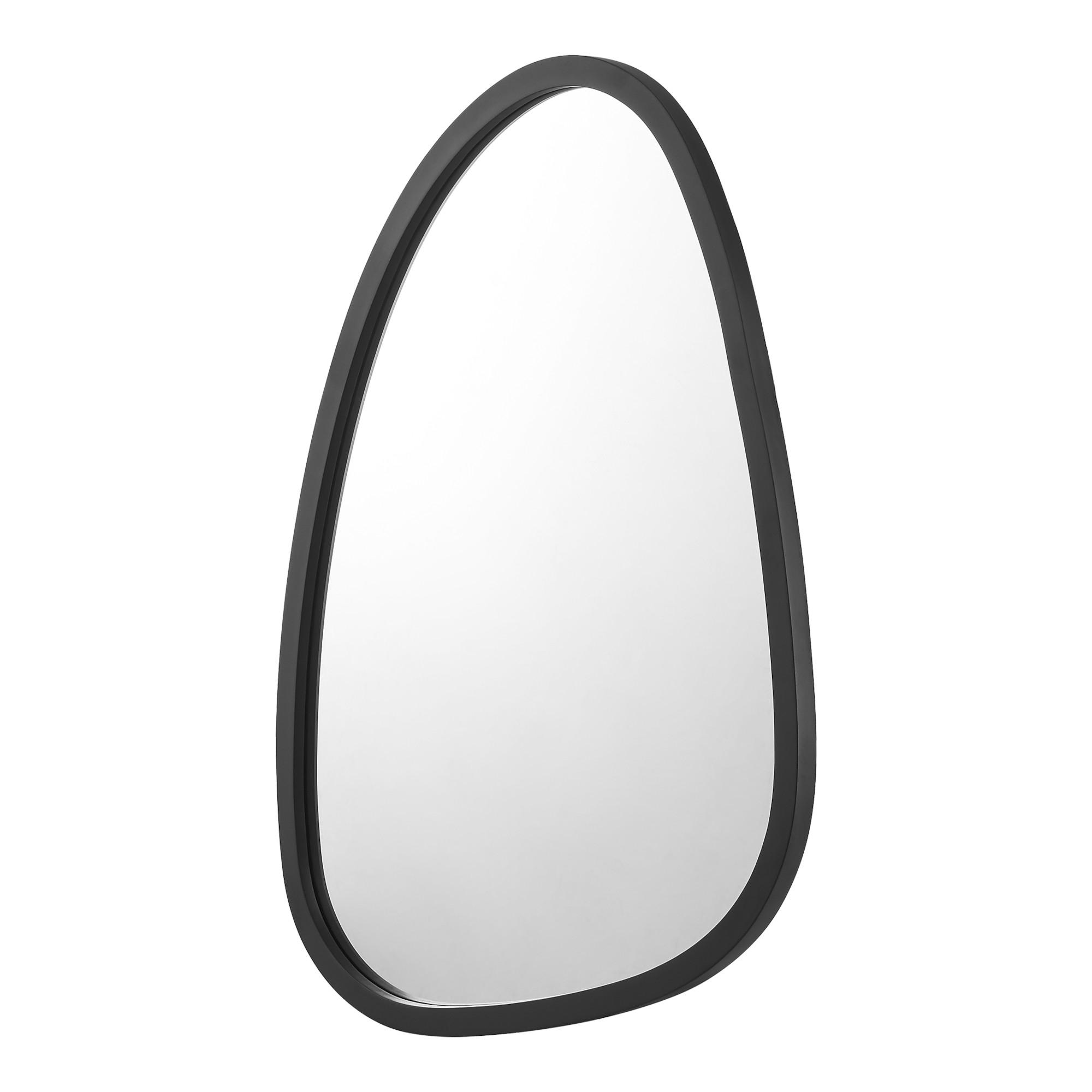 WANDSPIEGEL Grottole - Schwarz, Glas/Holzwerkstoff (46/62/58cm) - [en.casa]