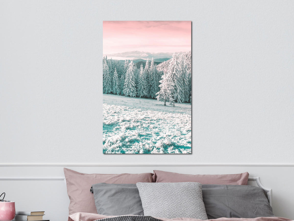KUNSTDRUCK Weiß 40/60 cm - Weiß/Grün, Textil (40/60cm) - KUNSTLOFT