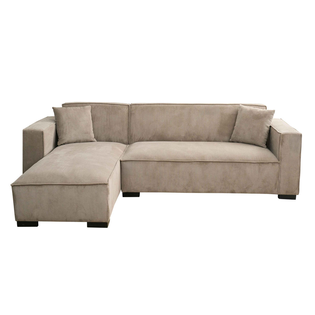 SOFA 3-Sitzer, Taupe - Taupe, Textil (160/247cm) - Oviala