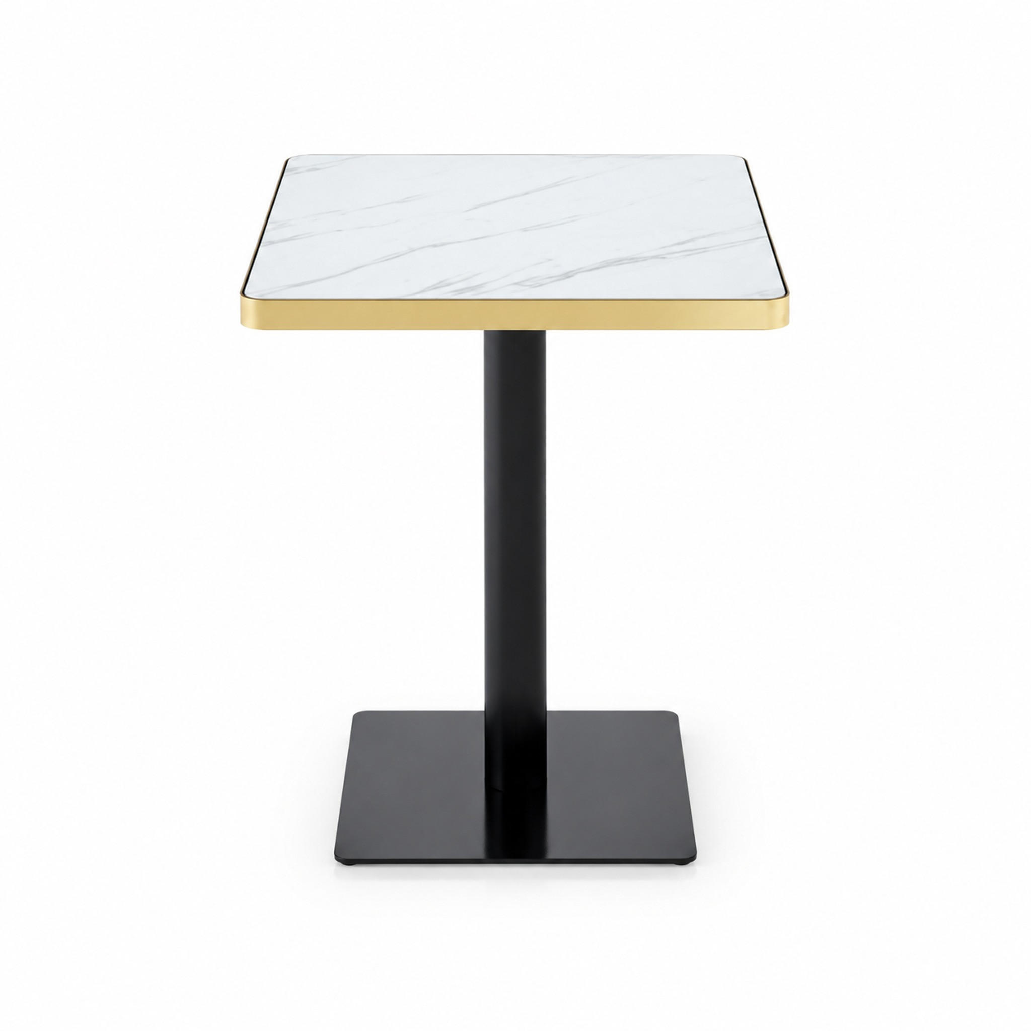 ESSTISCH quadratisch 60/60 cm Weiß mit Metallgestell - Weiß, Holzwerkstoff (60/60/74cm) - MIVRAY