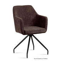 ARMLEHNSTUHL (8er-Set) Dijana 57x87x60 Schwarz/Braun - Schwarz/Braun, Kunststoff (60/87/57cm) - 58aufmkessel