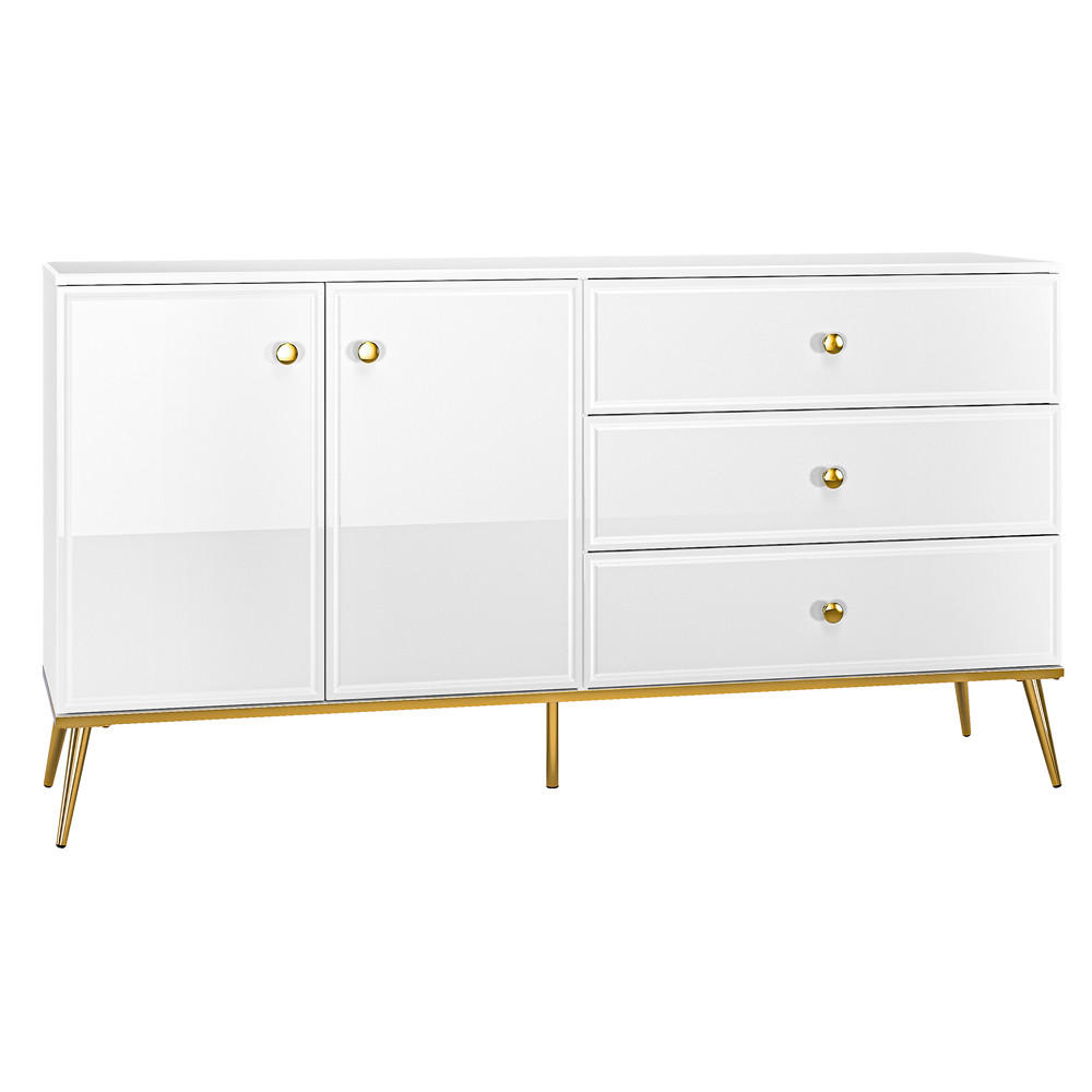 SIDEBOARD Gubin-131 - Weiß, Holzwerkstoff (160/85/40cm) - Lomado
