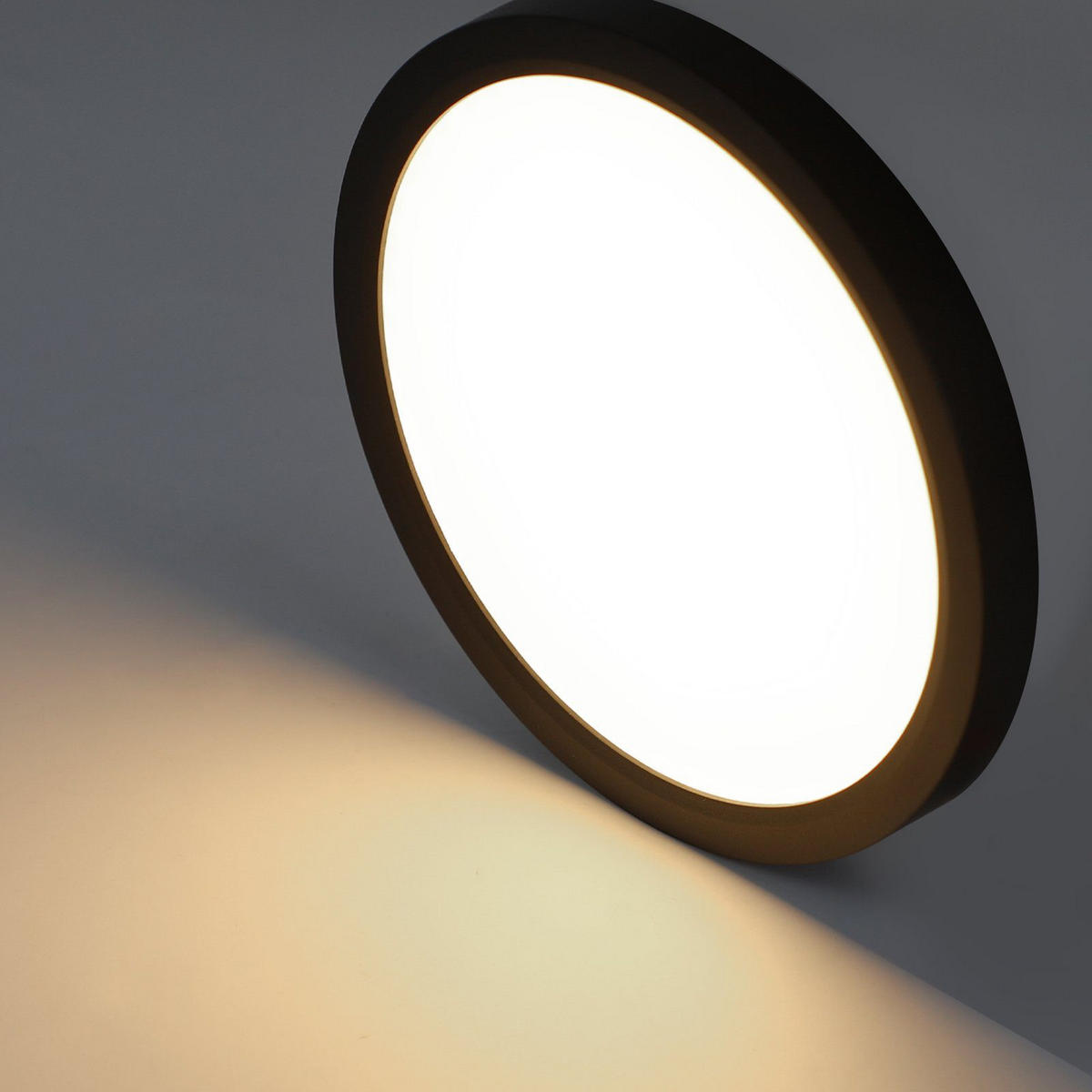 LED-DECKENLEUCHTE Julia 30/30/3 cm - Schwarz, Kunststoff (30/30/3cm) - Nettlife
