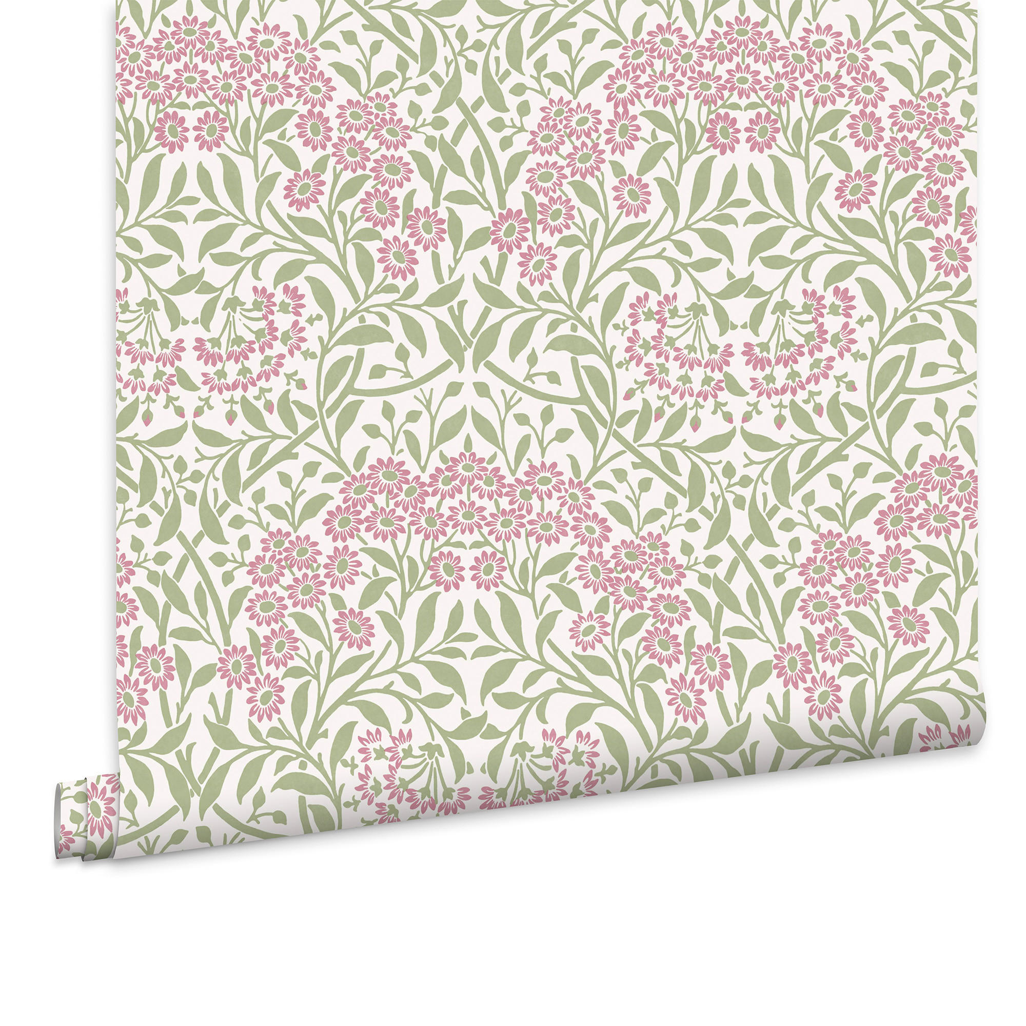 VLIESTAPETE Herbstaster 1000x52cm - Rosa/Grün, Papier/Kunststoff (52/1000cm) - William Morris at Home
