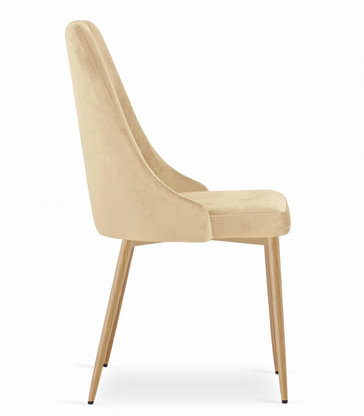 ESSZIMMERSTUHL 2er Set Beigefarbener Velours, Diamantpolsterung, Bequeme Sitzfläche - Beige, Textil (48/89/43cm) - Best For Home