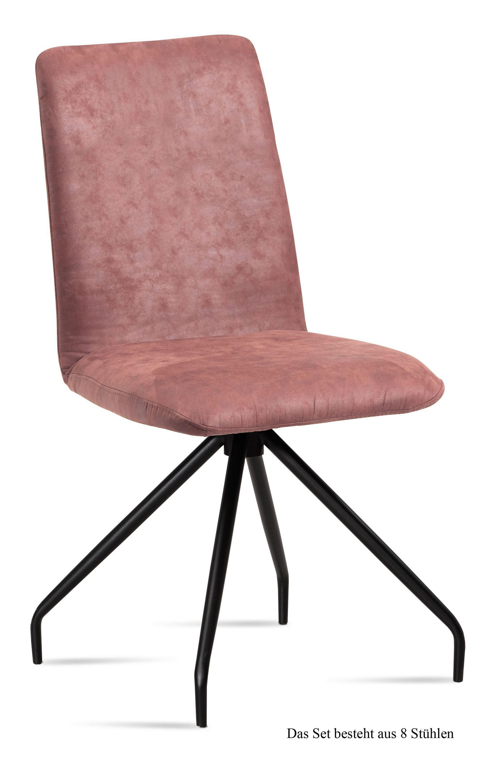 ESSZIMMERSTUHL (8er-Set) Desiri 47x92x60 Schwarz/Rosewood - Dunkelrosa/Schwarz, Kunststoff (60/92/47cm) - 58aufmkessel