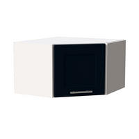 ECKHÄNGESCHRANK Oslo W10/60/36 Weiß / Indigo Matt 60 / 60 / 36cm - Weiß/Dunkelblau, Holz/Holzwerkstoff (60/36/60cm) - Feldmann-Wohnen