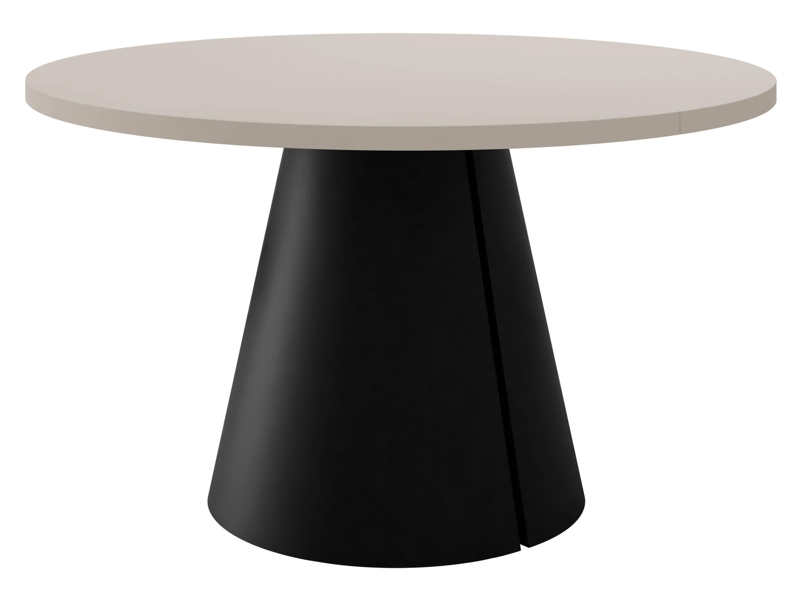 ESSTISCH Calma 120 - Kaschmir/Schwarz, Holzwerkstoff/Metall (120/120/76cm) - MIRJAN24