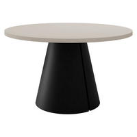 ESSTISCH Calma 120 - Kaschmir/Schwarz, Holzwerkstoff/Metall (120/120/76cm) - MIRJAN24