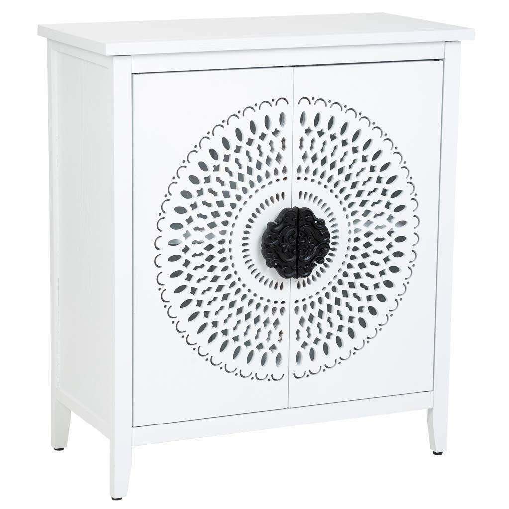 SIDEBOARD aus Holz mit 2 türiges 78x38x87 - Weiß, Holz (78/87/38cm) - Wanderlust