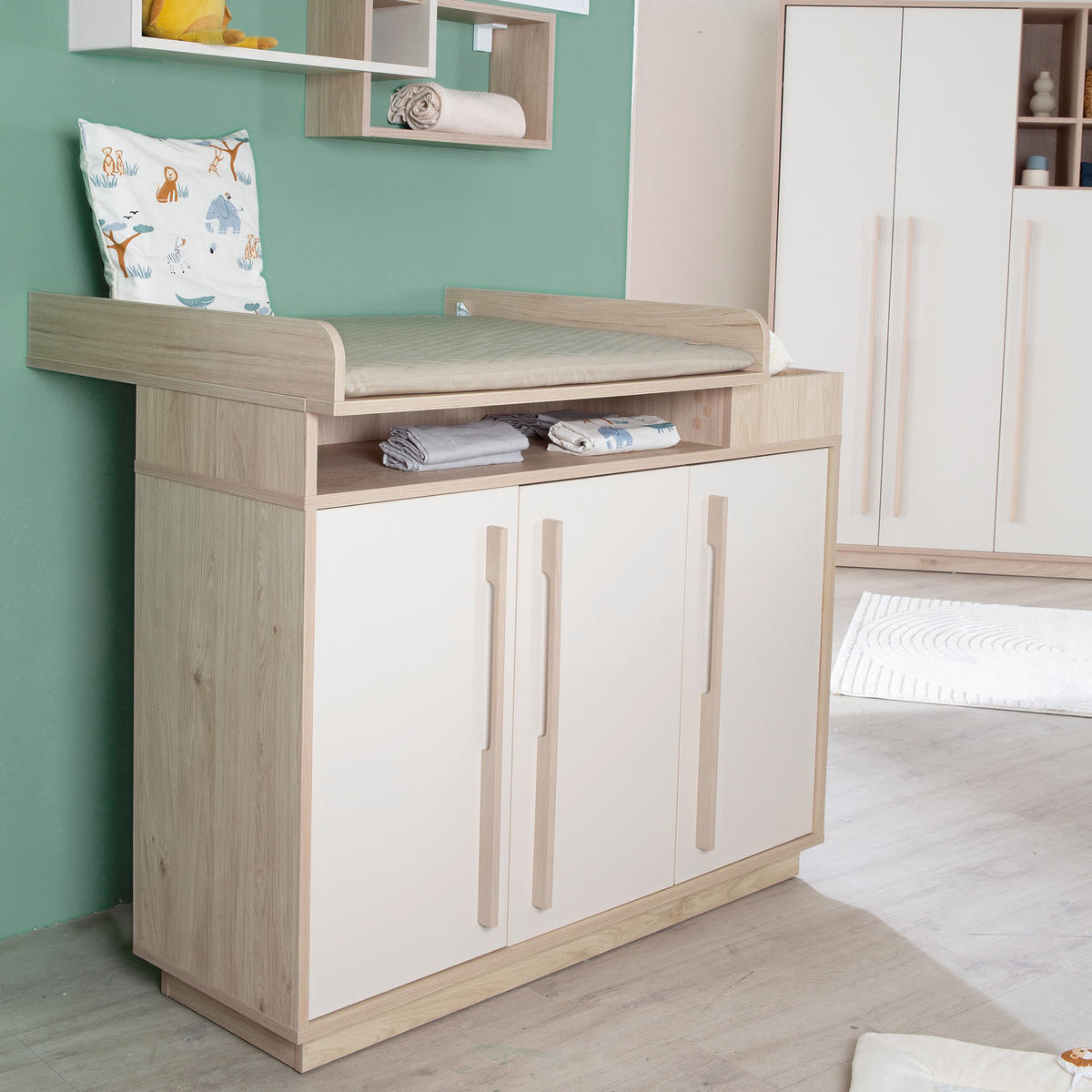 BABYZIMMER Elva 2-teilig - Creme, Holz (1/1/1cm) - Roba