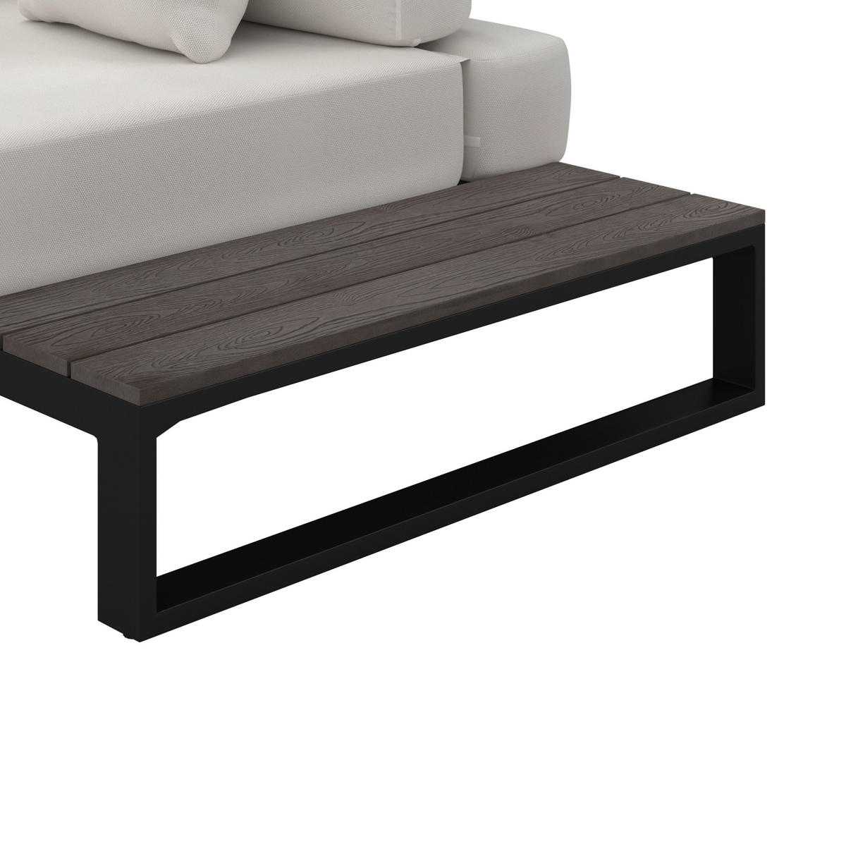 LOUNGEGARNITUR Silvano Weiß Metall/Outdoorstoff - Weiß, Metall - Bessagi Garden