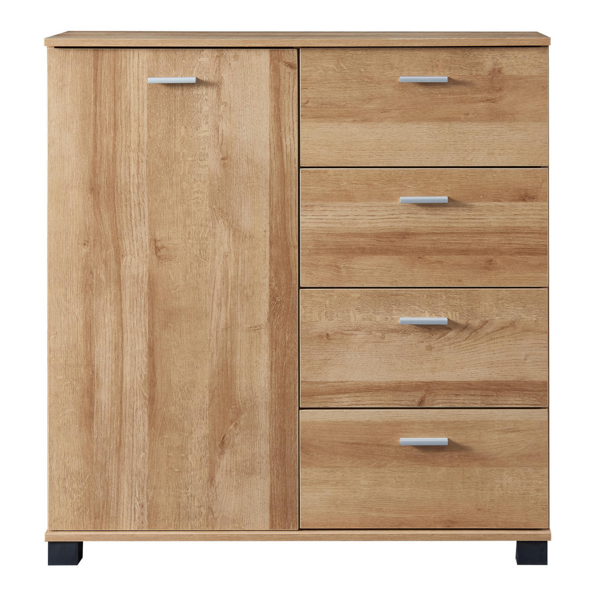 SIDEBOARD Döbritz - Eichefarben, Holzwerkstoff (80/84/28cm) - [en.casa]