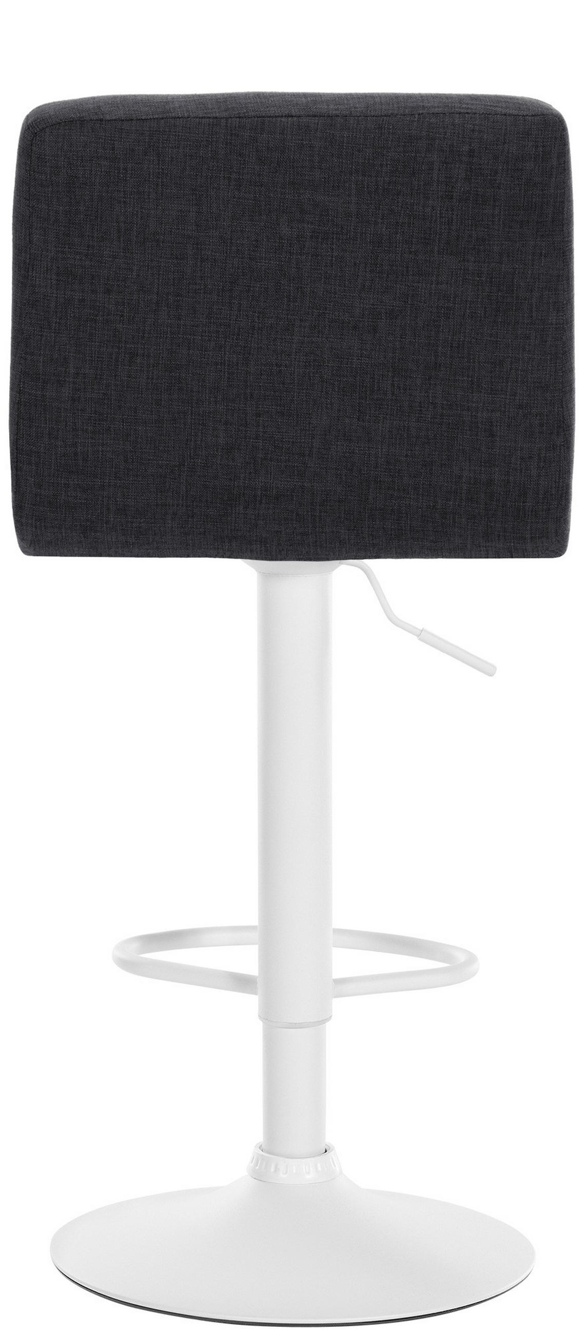 BARHOCKER MADRID Dunkelgrau Stoff Weiß - Dunkelgrau, Textil/Metall (46/94/47cm) - DELUKE