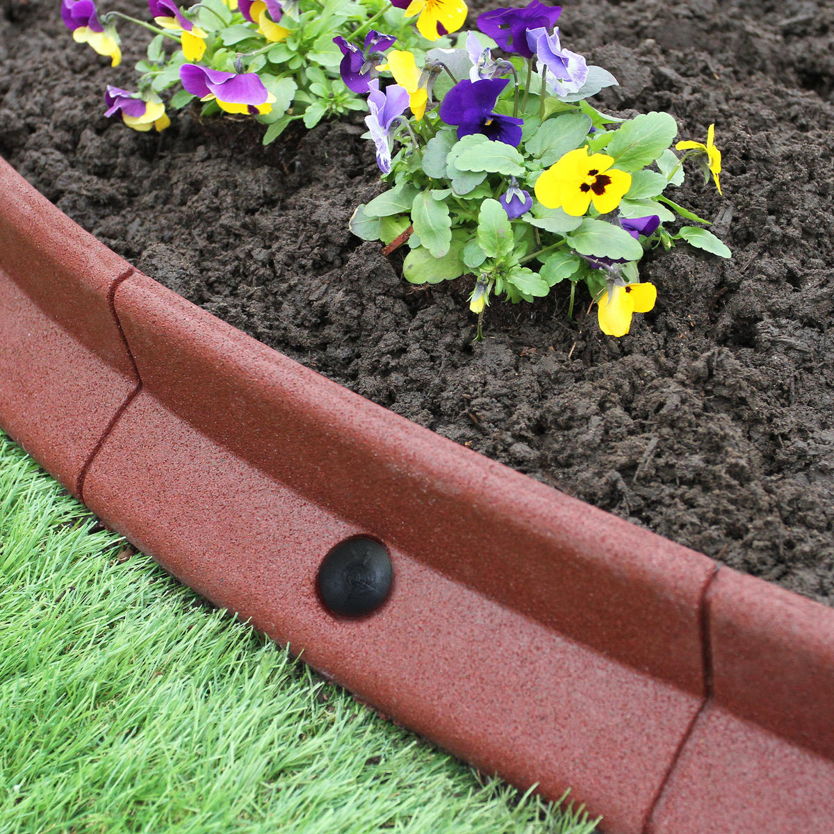 RASENKANTE Beeteinfassung Terracotta 8 Stück - Terra cotta, Naturmaterialien (120/1/8cm) - Monstershop