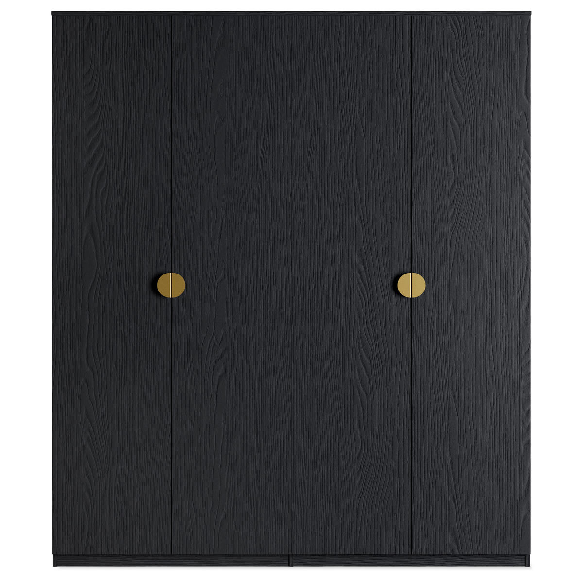 DREHTÜRENSCHRANK VIDIS - Schwarz, Holzwerkstoff (180/209/59cm) - KONSIMO®