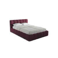 POLSTERBETT mit Bettkasten und Lattenrost 160x228 Rot - Rot/Weinrot, Kunststoff/Textil (140/200cm) - Makamii