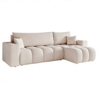 ECKSOFA Anabel Mit Schlaffunktion - Creme, Holzwerkstoff/Textil (145/248cm) - Fun Möbel