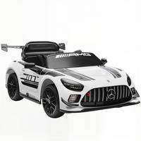 KINDER-ELEKTROAUTO Mercedes-AMG 12V mit Fernbedienung Musik Leuchte - Weiß, Metall (115/66/44cm) - AIYAPLAY