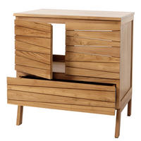TEAK-WASCHBECKENUNTERSCHRANK Braun - Braun, Holz (81/87/56cm) - MCW