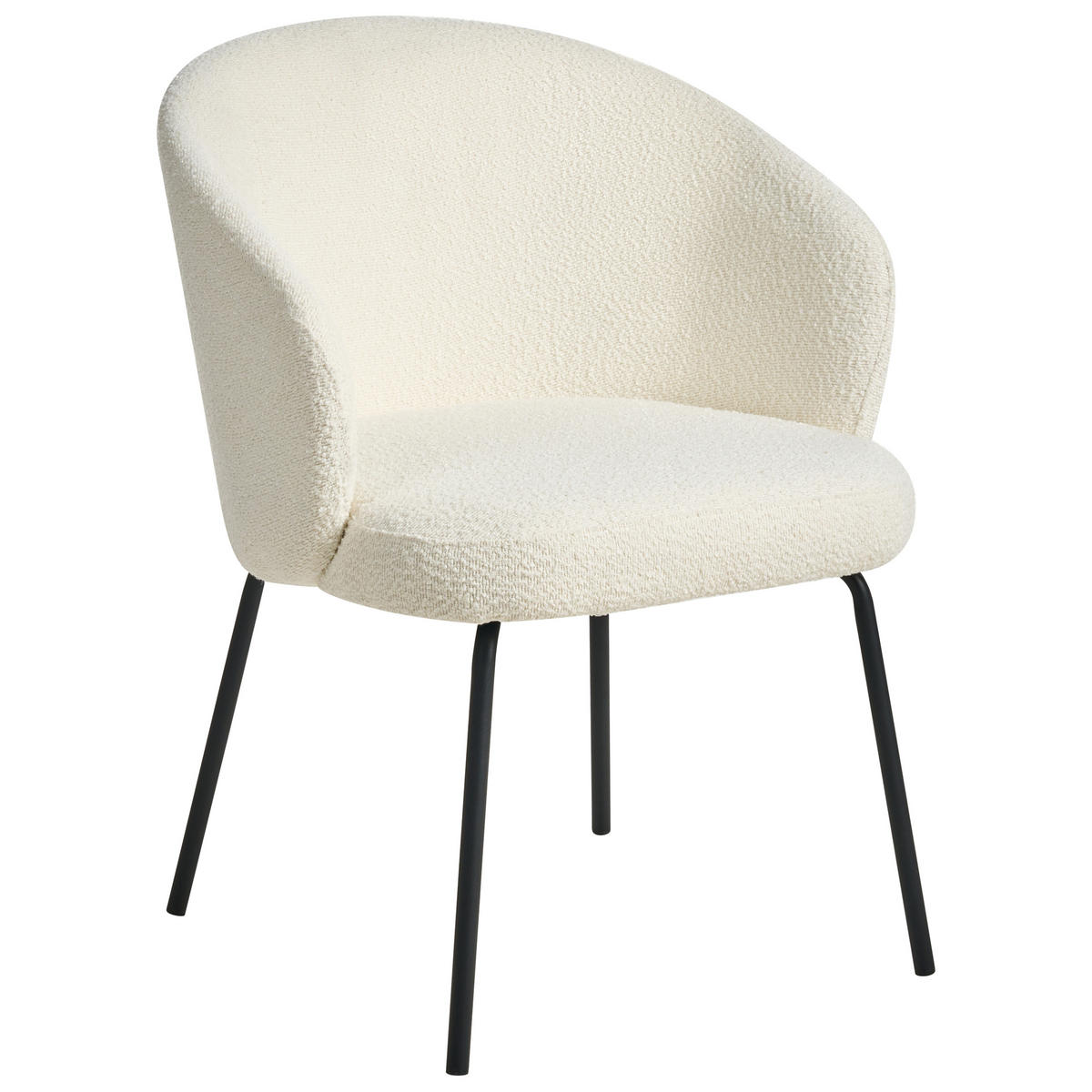 ESSZIMMERSTUHL 2er-Set Hellbeige Ludden - Beige/Schwarz, Textil (54/82/62cm) - Beliani