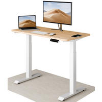 SCHREIBTISCH Elektrisch Höhenverstellbarer HomeOne 120x60cm Weiß/Eiche mit Memory-Funktion, Anti-Kollisions Technologie - Eichefarben/Weiß, Holzwerkstoff (60/120/72cm) - Desktronic