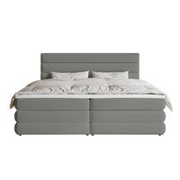 BOXBETT Alegre Grau Chenille 160/200 cm - Schwarz/Grau, Kunststoff/Textil (160/200cm) - Selsey